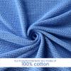 Linteum Textile Supply Blue Hospital Thermal Blanket 66x90 Inch 100% Cotton, Soft and Cozy, Breathable, Open-Cell Weave Design, All Season Twin Hospital Blanket (1-Pack) view 3