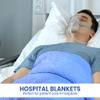Linteum Textile Supply Blue Hospital Thermal Blanket 66x90 Inch 100% Cotton, Soft and Cozy, Breathable, Open-Cell Weave Design, All Season Twin Hospital Blanket (1-Pack) view 4