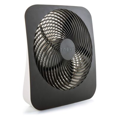 Treva 10-Inch Portable Fan, Powered by Battery and/or AC Adapter - Desk Fan Air Circulating with 2 Cooling Speeds for Personal and Travel Use (Black) (OOS)