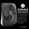 Treva 10-Inch Portable Fan, Powered by Battery and/or AC Adapter - Desk Fan Air Circulating with 2 Cooling Speeds for Personal and Travel Use (Black) (OOS) view 2