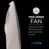 Treva 10-Inch Portable Fan, Powered by Battery and/or AC Adapter - Desk Fan Air Circulating with 2 Cooling Speeds for Personal and Travel Use (Black) (OOS) view 4