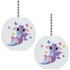 Carolina Hardware and Decor Set of 2 Baby Dragon Butterflies Solid Ceramic Fan Pulls view 1