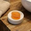 KLEO Soap Dish - Round Design | Natural White Marble Stone | Soap Holder | Soap Tray | Soap Case | Luxury Bath Accessories view 1