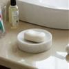 KLEO Soap Dish - Round Design | Natural White Marble Stone | Soap Holder | Soap Tray | Soap Case | Luxury Bath Accessories view 2