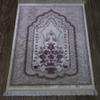 Modefa Turkish Islamic Velvet Prayer Rug - Prayer Mat Carpet for Men and Women - Traditional Muslim Janamaz Sajada - Ramadan or Eid Gift - with Car Hanger - Luxury Winter Rose (Pink/Gray) view 2