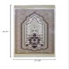 Modefa Turkish Islamic Velvet Prayer Rug - Prayer Mat Carpet for Men and Women - Traditional Muslim Janamaz Sajada - Ramadan or Eid Gift - with Car Hanger - Luxury Winter Rose (Pink/Gray) view 3