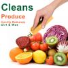 Peachy Clean Silicone Fruit & Vegetable Scrubber, Produce Cleaning Sponge, Reusable Food Scrubber for Fruits & Veggies, Made in USA (3-Pack) view 2