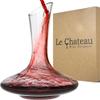 Le Chateau Large Elegant Crystal Wine Decanter with Aerator  750ml Glass Decanter  Hand-Blown Lead-Free Clear Glass Carafe with Aerator  Hand Held Gifts Red Wine Accessories/for Wine Lovers view 1