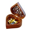 WESTONETEK Heart Shaped Vintage Wood Carved Mechanism Musical Box Wind Up Music Box Gift for Christmas/Birthday/Valentine's Day, Melody Castle in The Sky view 1