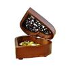 WESTONETEK Heart Shaped Vintage Wood Carved Mechanism Musical Box Wind Up Music Box Gift for Christmas/Birthday/Valentine's Day, Melody Castle in The Sky view 2