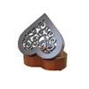 WESTONETEK Heart Shaped Vintage Wood Carved Mechanism Musical Box Wind Up Music Box Gift for Christmas/Birthday/Valentine's Day, Melody Castle in The Sky view 3
