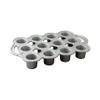 Nordic Ware Cast Aluminum Petite Popover Pan 1/4 Cup Each, 12 Cavity, Silver/Gray view 1