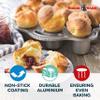 Nordic Ware Cast Aluminum Petite Popover Pan 1/4 Cup Each, 12 Cavity, Silver/Gray view 3