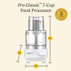 Cuisinart 7-Cup Pro Classic Food Processor, 600-Watt Motor, Vegetable Chopper & Blender for Mincing, Dicing, Shredding, Puree & Kneading Dough, DLC-10SYP1, White view 3