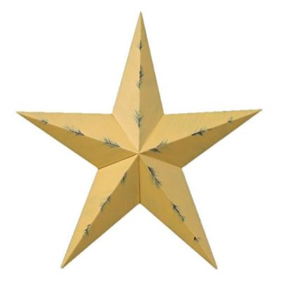 AMISH WARES 40 Inch Rustic Mustard Barn Star Made with Galvanized Metal to Prevent Rusting. American Handcrafted - Made in the Usa!