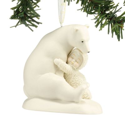 Snowbabies Department 56 Big Bear Hug Porcelain Ornament, 3.25, (Model: 4031787)