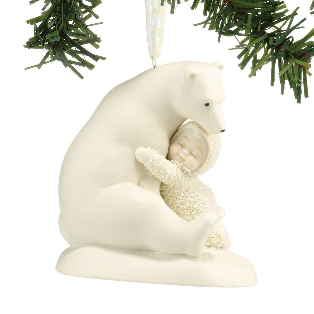 Snowbabies Department 56 Big Bear Hug Porcelain Ornament, 3.25, (Model: 4031787)