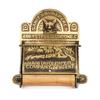 Renovators Supply Manufacturing Antique Brass Wall Mount Toilet Tissue Paper Holder 6.9" Wide Victorian Style Rust Resistant Solid Brass Bathroom Toilet Sanitary Paper Roll Holder Storage with Lid view 1