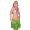 Beistle Adult Size Short Green Paper Grass Hula Skirt Luau Costume Accessory, One view 2