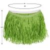 Beistle Adult Size Short Green Paper Grass Hula Skirt Luau Costume Accessory, One view 3