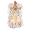 Kurt Adler Ul 10 Light Ivory and Gold Angel Treetop, 12" view 1