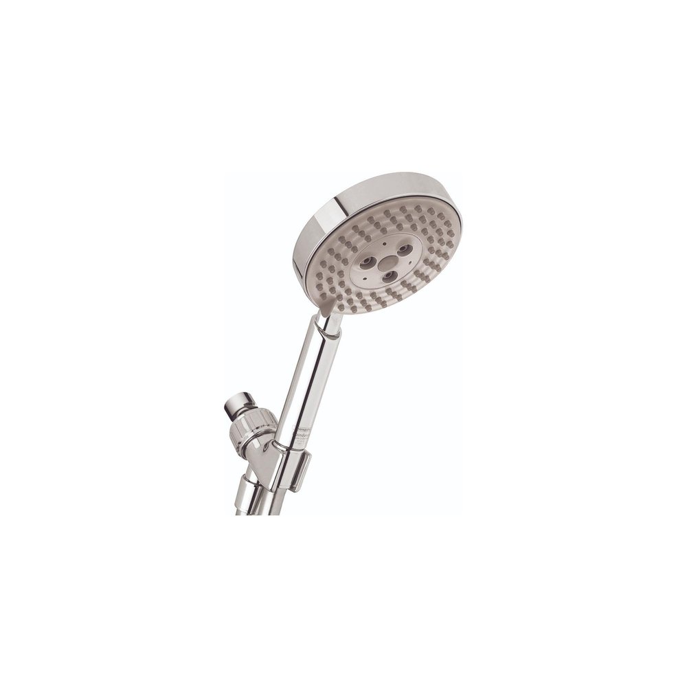 hansgrohe Raindance S Easy Install 4-inch Handheld Shower Head Set Modern 3 Spray RainAir, BalanceAir, Whirl Air Infusion with Airpower with QuickClean with Hose in Chrome, 2 GPM, 04518000
