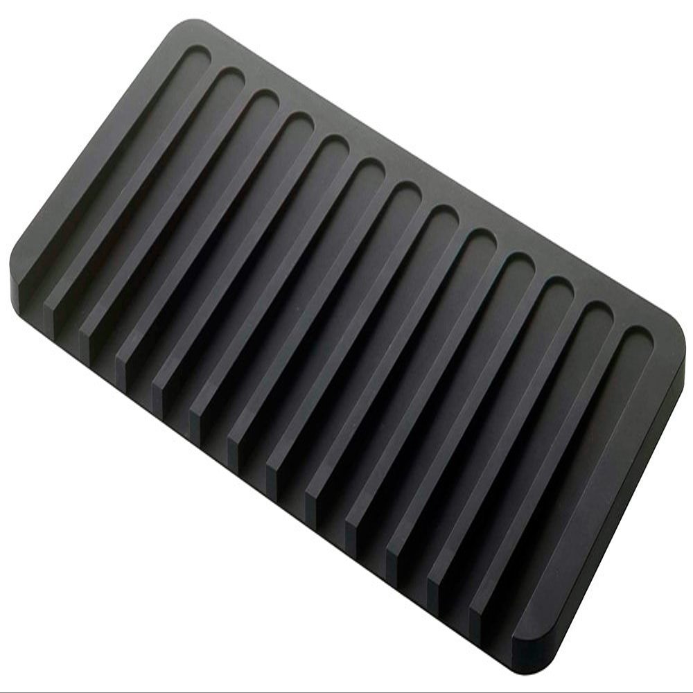 Yamazaki Home Self Draining Tray - Drying Board, Dish Drainer Mat, Black