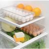 iDesign Clear Plastic Egg Holder for Fridge with Lid - 21 Egg Storage Container Organizer Bin view 4