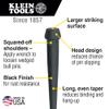 Klein Tools 3255 Bull Pin, Made in USA, Broad Head Bull Pin Resists Corrosion and Mushrooming, Heat Treated Steel with Black Finish, 1-1/4-Inch view 2