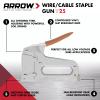 Arrow T25 Heavy Duty Staple Gun for Low Voltage Cables and Wires up to 1/4-Inch Diameter - Silver view 4