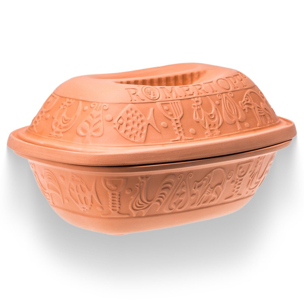 Romertopf Clay Roaster | Non-Stick Dutch Oven | Healthy Pot Cooking | Clay Baker | Versatile Cooking Vessel - 3.2 Quarts (3 Liters) for up to 4 people