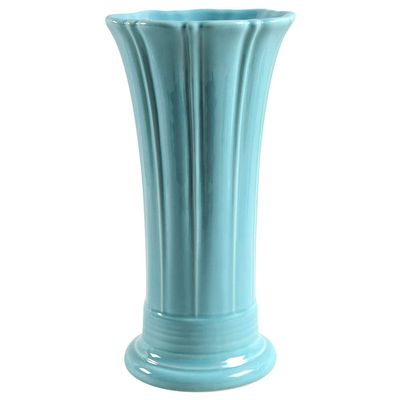 Fiesta Medium Flower Vase  Durable Ceramic, Lead-Safe, Dishwasher/Microwave/Oven Safe  Made in USA Dinnerware - Turquoise