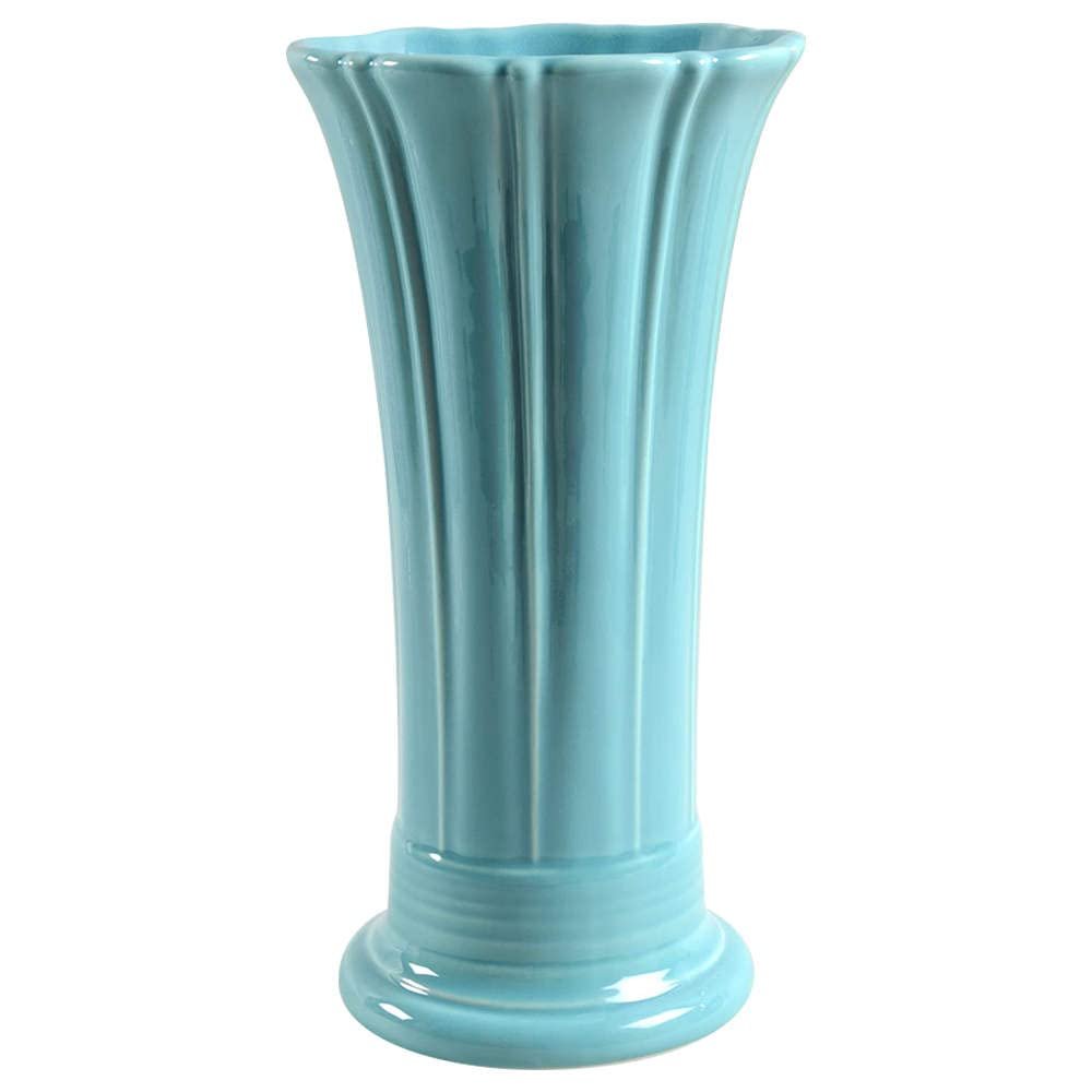 Fiesta Medium Flower Vase  Durable Ceramic, Lead-Safe, Dishwasher/Microwave/Oven Safe  Made in USA Dinnerware - Turquoise