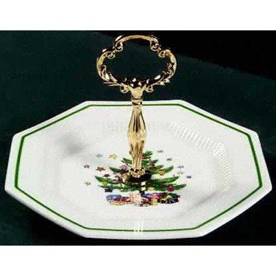 CHRISTMASTIME TRAY W/ POST HANDLE