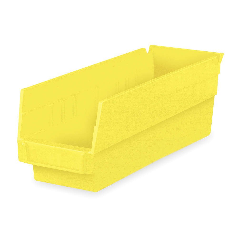Akro-Mils Small Parts Shelf Bins - 2-3/4 X11-5/8 X4" - Yellow - Lot of 24