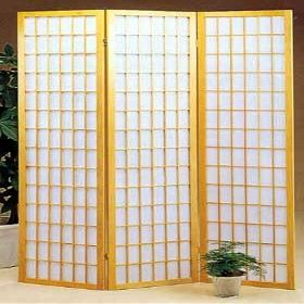 3 Panel Natural Framed Screen