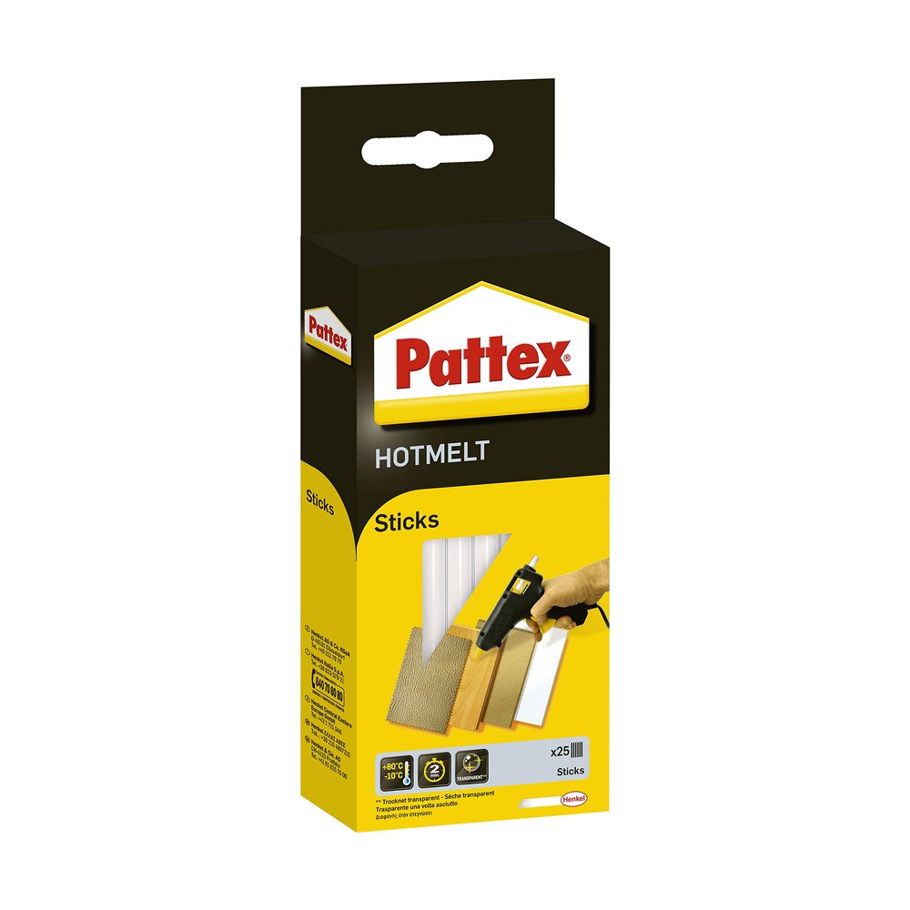 Pattex 82792 Sticks, Hot Melt Glue Sticks Clear