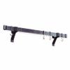 Enclume Premier 72" Rolled End bar Only, Hammered Steel - Use with Wall Brackets or Captain Hooks view 1