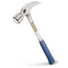 ESTWING Framing Hammer - 30 oz Long Handle Straight Rip Claw with Smooth Face & Shock Reduction Grip - E3-30S,Silver view 1