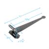Renovators Supply Manufacturing Black Wrought Iron Offset Lift Off Pintle Strap Hinge 11 in. Pintle Strap Gate and Door Hinges with Hardware Pack of 15 view 2