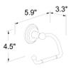 Ginger 1109/ORB Chelsea Single-Post Paper, Hanging Toilet Tissue Holder, Oil Rubbed Bronze view 2