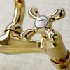 Kingston Brass KS213PB Victorian Two Handle Wall Mount Kitchen Faucet, 7-Inch, Polished Brass view 2