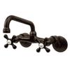 Kingston Brass KS213ORB Victorian Two Handle Wall Mount Kitchen Faucet, 7-Inch, Oil Rubbed Bronze view 1