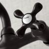 Kingston Brass KS213ORB Victorian Two Handle Wall Mount Kitchen Faucet, 7-Inch, Oil Rubbed Bronze view 2