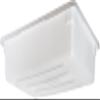 Carlisle FoodService Products Storplus Food Storage Container with Stackable Design for Catering, Buffets, Restaurants, Polyethylene (Pe), 8.5 Gallon, White view 2