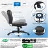 Boss Office Products Leather Adjustable Task Chair Without Arms, Black, B563 view 3