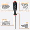 Bondhus 10687 Set of 7 Balldriver Screwdrivers, ProGuard Finish, sizes 1.27-5mm view 2