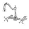 Kingston Brass KS1241AX Heritage Wall Mount Bridge Kitchen Faucet, Polished Chrome view 1