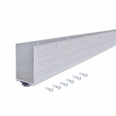 M-D Building Products 68593 Aluminum and Vinyl U-Shape Screw-on Under Door Seal with Kick Plate Draft Stopper, Prevents Dust & Insects, Energy-Saving Door Insulation, Ideal for Home (36 Inch, Silver)