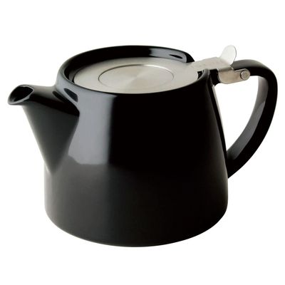 FORLIFE Stump Teapot with SLS Lid and Infuser, 18-Ounce, Black Graphite